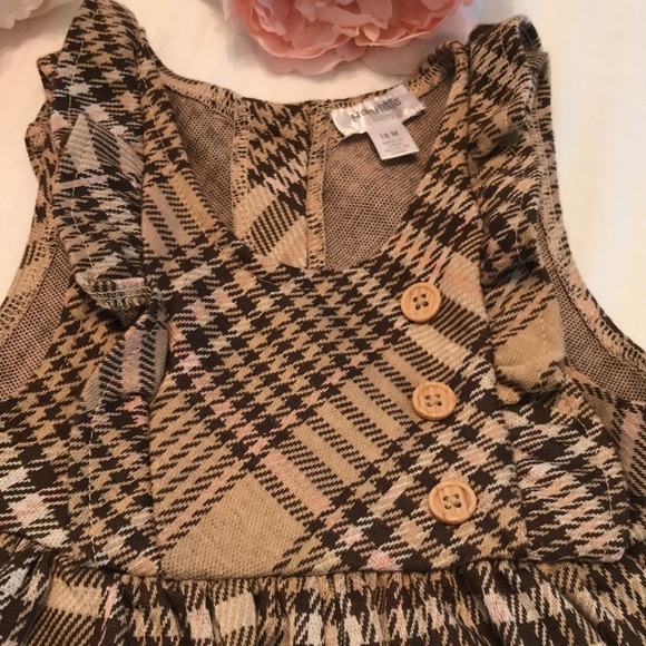 Nannette Brown Plaid Dress Size 18 Months Baby Girl - Picture 5 of 8